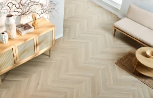 Chevron kalanruoto vinyylilattia Johannes Oak 45°